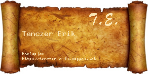 Tenczer Erik névjegykártya